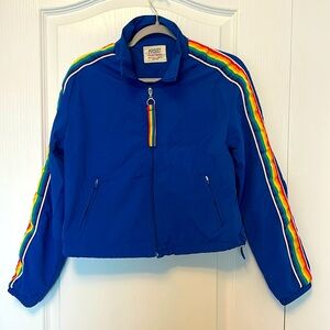 Ashley by 26 International Rainbow Windbreaker Jacket Size M Utility Collection